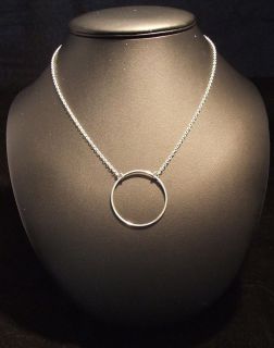   SILVER LARGE CIRCLE PENDANT KARMA NECKLACE BY CHLOE CALLOW LONDON