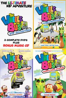 Wheels on the Bus Box Set DVD, 2008, 3 Disc Set, CD Included