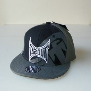 TAPOUT UFC MMA FIGHTING TAP OUT LOG HAT / CAP    GRAY / BLACK 