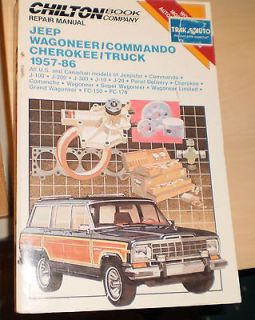 JEEP CHEROKEE, WAGONEER,COMMA​NDO & TRUCK 1957 86 REPAIR MANUAL