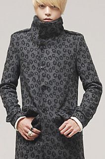 Unisex Fs1020 Designer Brand Woolen long leopard Coats jacket hippie 