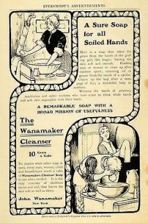 1901 Ad John Wanamaker Department Store Cleanser Toilet Soap New York 