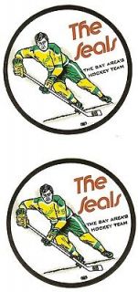 LOT OF( 2 ) CALIFORNIA GOLDEN SEALS STICKERS OR DECAL  UN USED