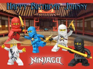 Lego Ninjago Edible Image Cake Topper w/FREE Personalizatio​n