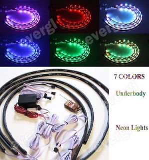 Color/15 Modes 2x48 & 2x36 Under Car LED Glow Underbody System Neon 