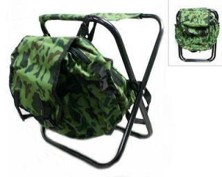 New Camping Hiking Fishing Camo Folding Chair Backpack