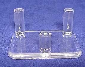 00 Inch Clear Acrylic 3 Peg Mineral and Geode Display Stands