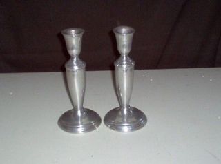 WILTON PA ARMETALE PEWTER CANDLE STICKS CANDLESTICKS 7 INCH RARE