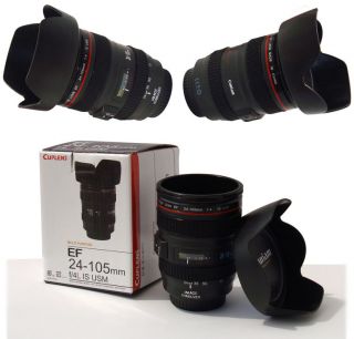 Canon Caniam Lens 11 EF 24 105mm f/4L IS USM Coffee Plastic Cup with 