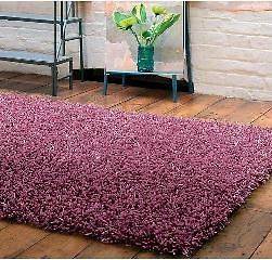 Carnation Pink Damru Sparkle Shaggy Rug.Heavy Quality. Wont shed 