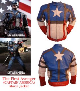The First Avenger   Captain America   Movie Leather Jacket   Free 