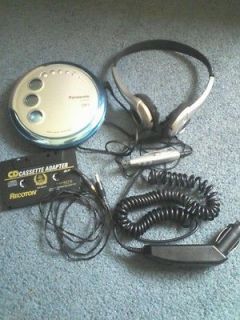   SL SX420 CD Player w Headphones w/ car charger and cassette adapter