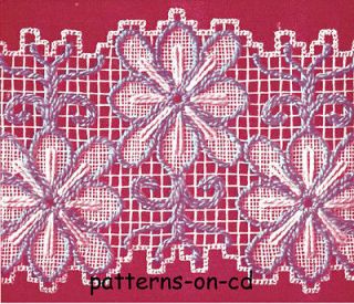 CD Title DMC Filet Net Embroidery Lace darning patterns