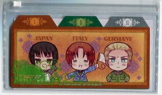  Axis Powers clear plastic bag+card set official Japan Italy Germany