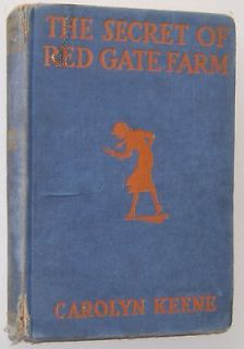   OF RED GATE FARM 1931 HB by Carolyn Keene ~Orange Silhouette EP