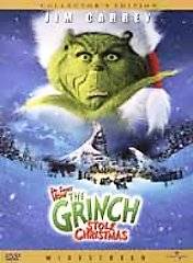 How the Grinch Stole Christmas DVD, 2001, Widescreen Includes 