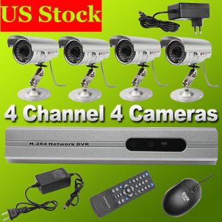   Network DVR H.264 Surveillance Security System CCTV Cameras Kit