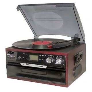   Vintage Turntable AM,FM Radio Cassette CD,USB, SD, Aux Input ipod