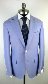 New CARUSO Italy 100% Silk Lavender 2Btn Peak Coat Jacket 50 40 40R 