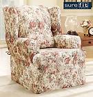 Sure Fit Chloe Floral Wing Chair Slipcover