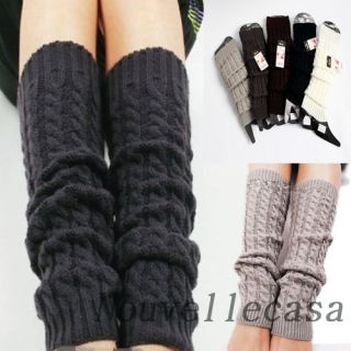 High Quailty Women Fashion Crochet Warmers Legging Winter Knit 5 