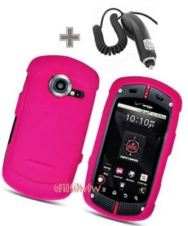   zOne Commando C771 PINK TEXTURE COVER HARD PHONE CASE+CAR CHARGER