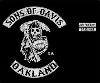 SONS OF DAVIS Oakland Al Los Angeles Raiders Large Hoodie Sweatshirt