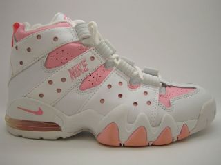   ] Girls Youth Nike Air Max CB 94 Barkley White Real Pink Sneakers LE