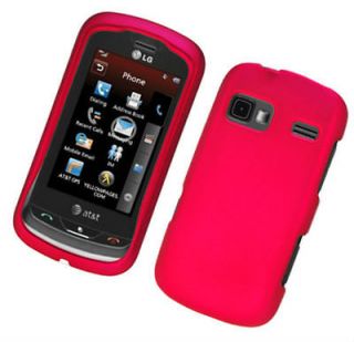 Red LG Expression C395C Slider Phone Cover Hard Case Rubberized Feel 