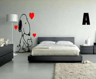 Snoopy love vinyl wall art decal/sticker/​poster