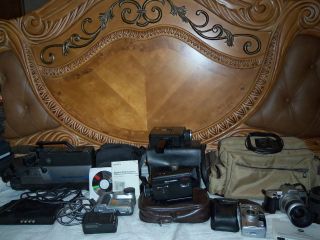 Lot of Vintage Cameras 1 Digital 3 Movie 4 35mm 1 110 Cases 