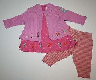 Baby Mini Par Catimini Baby Girl 2 pc Outfit. Size 6 Months