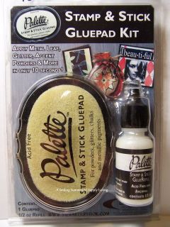   Stick Gluepad Kit Apply Metal Leaf, Glitter, Chalks, Pearl Ex & More