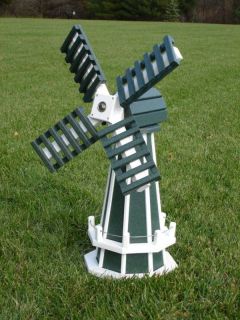 30 Polywood Dutch Windmill (Green with White trim) (Decorative Lawn 