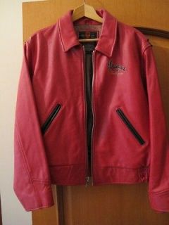 CHEVIGNON Authentic men black designer leather vintage jacket size L