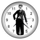 Charlie Chaplin 10 inch Round Wall Clock Silver GIFT ROOM DECOR 
