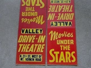   DRIVE IN THEATER AD MOVIE POSTER VALLEY HOME STAND UP STANDEE 1SH