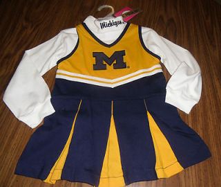   New Girls University of Michigan 2 pc cheerleading outfit  size 4/5