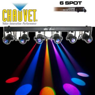 CHAUVET LIGHTING 6SPOT LED DMX DJ RGB 6 SPOT HEAD LIGHT BAR