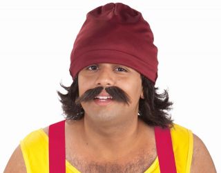 CHEECH KIT mustache hat wig cheech and chong adult halloween costume