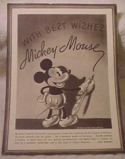 1930S MICKEY MOUSE PRINT PREMIUM FROM CONGOLEUM RUGS