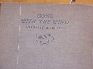   WITH THE WIND MARGARET MITCHELL 1936 BOOK MACMILLAN CO. GREAT CLASSIC