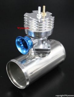   Blow off Valve + 2 1/4 Polished Stainless Steel Charge Pipe Silver