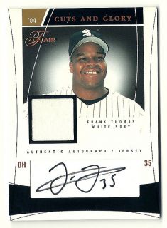 FRANK THOMAS AUTO JERSEY /100 signed 2004 Flair card Chicago White Sox