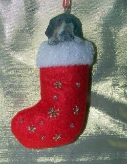   Shorthaired Pointer Dog Plush Stocking Christmas Ornament Gift Box