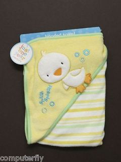 New Carters Infant Baby Hooded Towel Duck Splish Splash Boy Girl 
