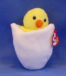 TY BEANIE BABY EGGBERT CHICK IN EGG BORN APRIL 10, 1998 NWT