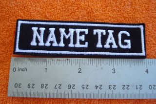 custom embroidered name tag, biker patch 5