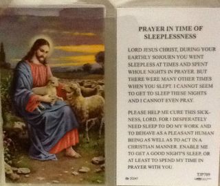 Holy Card Prayer in Time of Sleeplessness