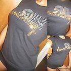 ARMANI EXCHANGE A/X Black with Gold Studded Writing Baby T Size S